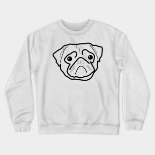 Line Pug Dog Crewneck Sweatshirt